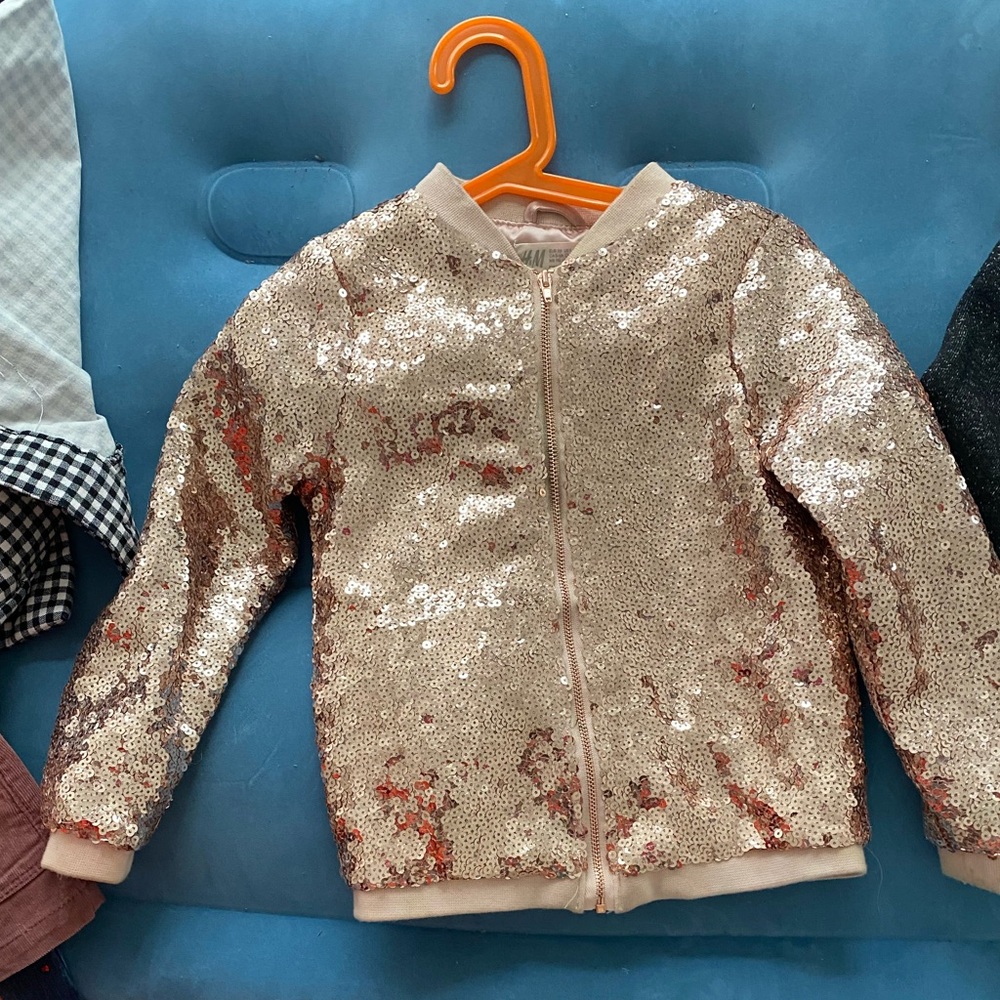 Light pink sequin jacket